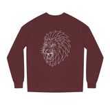 Gray Lion Sweatshirt from Printify's Geometric Animal Series featuring the slogan "King Is a Standard. Not a Title."