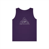 Printify Road Trip Tank Top from the Nature Series featuring the quote "Nowhere to Be. Everywhere to Go." on a casual sleeveless shirt.