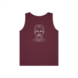 N. Tesla tank top featuring a quote about energy, frequency, and vibration from the Visionaries Series on a comfortable fabric.
