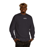 Comfortable mountain-themed sweatshirt from Printify's Nature Series featuring the quote "Built by Nature. Shaped by Choice."