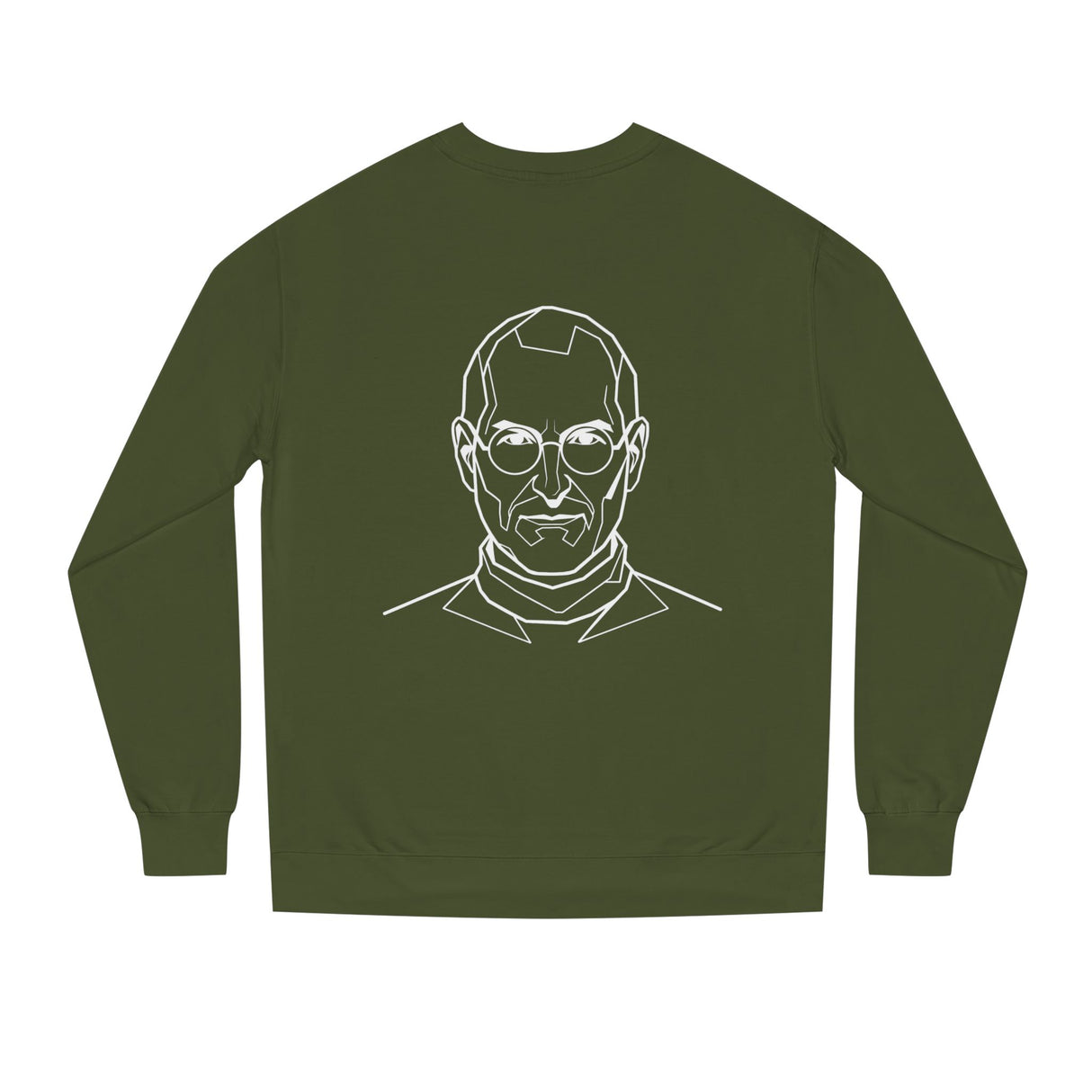 Black S.J. sweatshirt featuring the quote "The people crazy enough to think they can change the world" from the Visionaries Series by Printify.