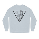 Forest Sweatshirt from Printify's Nature Series featuring a deep roots design, high-rise fit, and forest-themed artwork.