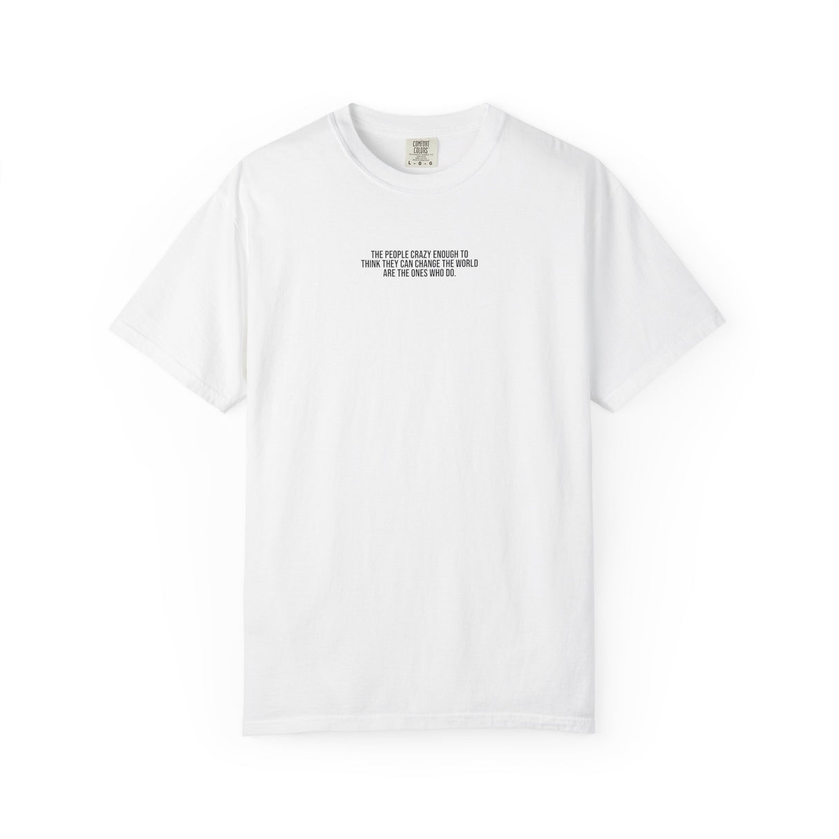 White t-shirt with 'Trust In Him' text on a white background