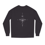 Printify Compass Sweatshirt from the Nature Series featuring "True North Is Within" text in a cozy, printed design.