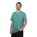 Printify Peak Tee T-shirt from the Nature Series featuring "Built to Rise" slogan on a casual, comfortable apparel in natural tones.