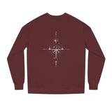 Printify Compass Sweatshirt from the Nature Series featuring a "True North Is Within" design, cozy and stylish for casual wear.
