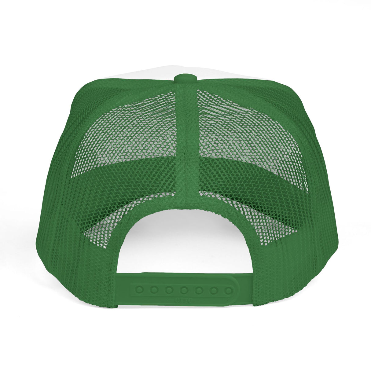 Printify Peak Trucker Hat from the Nature Series with "Built to Rise" slogan, featuring mesh back and adjustable snap closure.