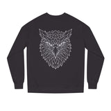 Eagle Sweatshirt from Printify's Geometric Animal Series featuring a stylized eagle design on a cozy sweatshirt.