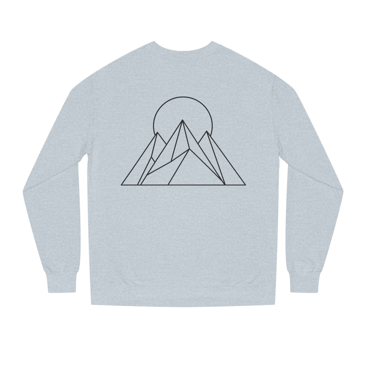 Printify Peak Sweatshirt from the Nature Series featuring "Built to Rise" text, casual fit, and nature-inspired design.