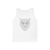 Eagle Tank Top from Printify's Geometric Animal Series featuring an eagle illustration and the phrase "Rise Above Everything."