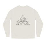 Printify Road Trip Sweatshirt from the Nature Series featuring the quote "Nowhere to Be. Everywhere to Go." in soft fabric.