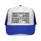 N. Tesla Trucker Hat — "Think in Terms of Energy, Frequency and Vibration." — Visionaries Series | SHOP VIVENT