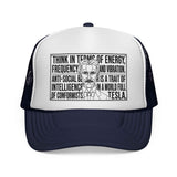 N. Tesla Trucker Hat — "Think in Terms of Energy, Frequency and Vibration." — Visionaries Series | SHOP VIVENT