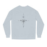 Printify Compass Sweatshirt from the Nature Series featuring "True North Is Within" printed design on a cozy sweatshirt.
