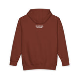 Gray owl hoodie from Printify's geometric animal series featuring a "See Everything. Say Nothing." design on the front.