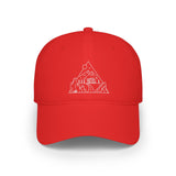 Road Trip Baseball Cap from the Nature Series featuring outdoor-themed design and adjustable fit, by Printify.