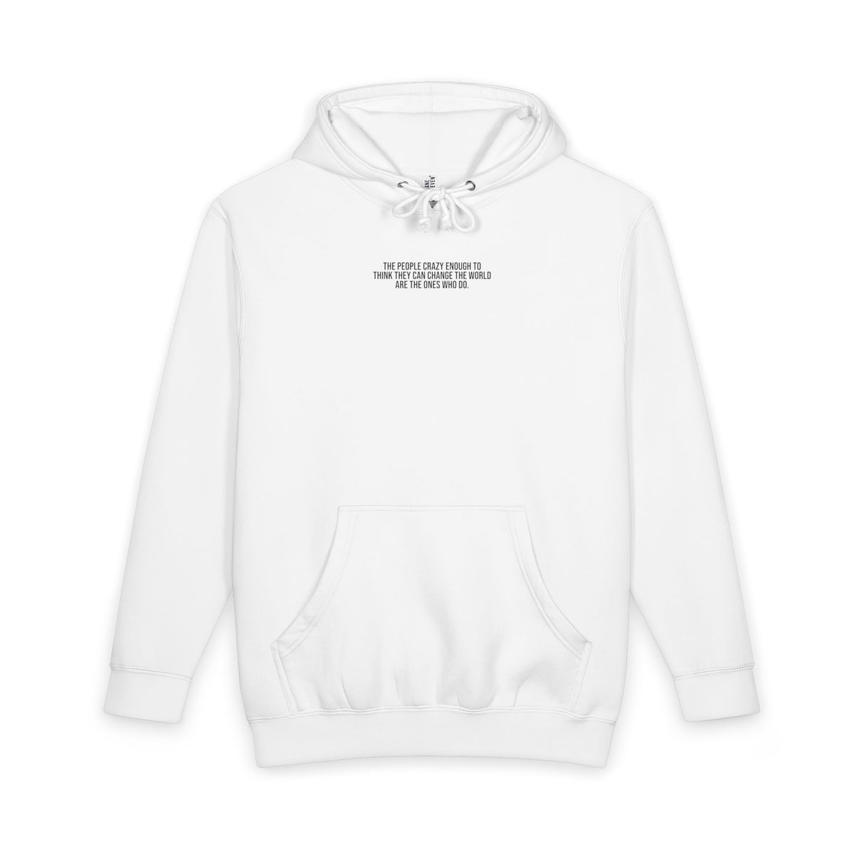 Gray S.J. Hoodie from the Visionaries Series featuring a motivational quote, made by Printify, with a casual fit and soft fabric.