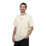 Gray owl graphic T-shirt by Printify featuring a geometric owl design and the quote "See Everything. Say Nothing."