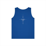 Printify Compass Tank Top from the Nature Series featuring the phrase "True North Is Within" displayed on a stylish tank top.