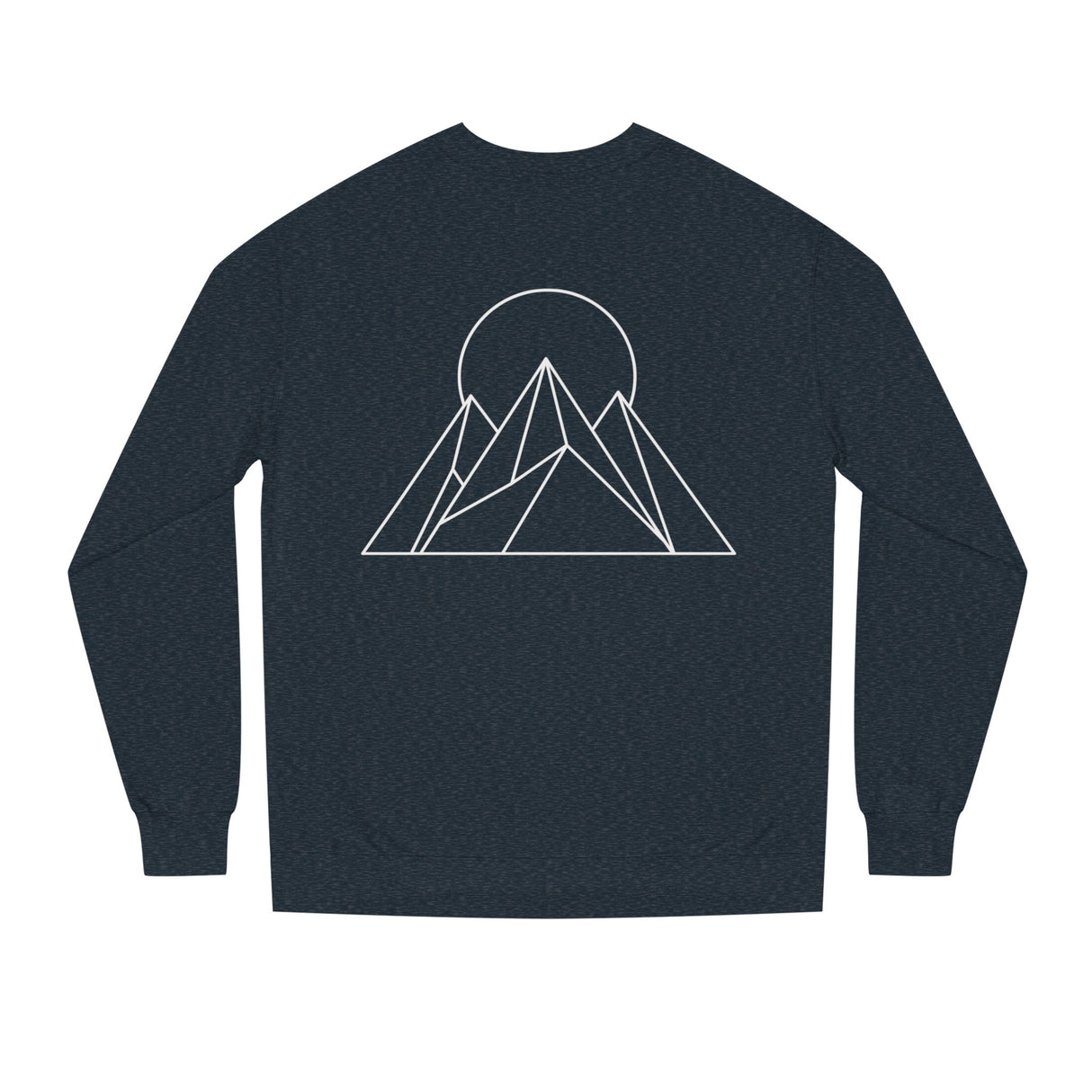 Printify Peak Sweatshirt from the Nature Series featuring "Built to Rise" slogan, cozy long-sleeve sweatshirt in natural tones.