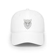 Eagle baseball cap from the Geometric Animal Series by Printify featuring a bold eagle graphic and "Rise Above Everything" slogan.