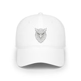 Eagle baseball cap from the Geometric Animal Series by Printify featuring a bold eagle graphic and "Rise Above Everything" slogan.