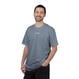Men's Peak Tee T-shirt from Printify's Nature Series with "Built to Rise" slogan, featuring a natural-themed design.