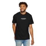 Black S.J. Tee T-shirt featuring the quote "The People Crazy Enough to Think They Can Change the World" from the Visionaries Series by Printify.