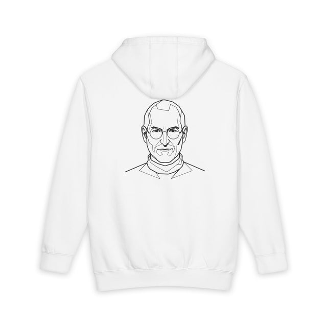 Printify S.J. Hoodie featuring a quote from the Visionaries Series, with a casual fit and printed design on the front.