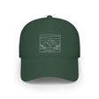 Printify Mountain Baseball Cap from the Nature Series featuring a rugged design with outdoor-inspired details.