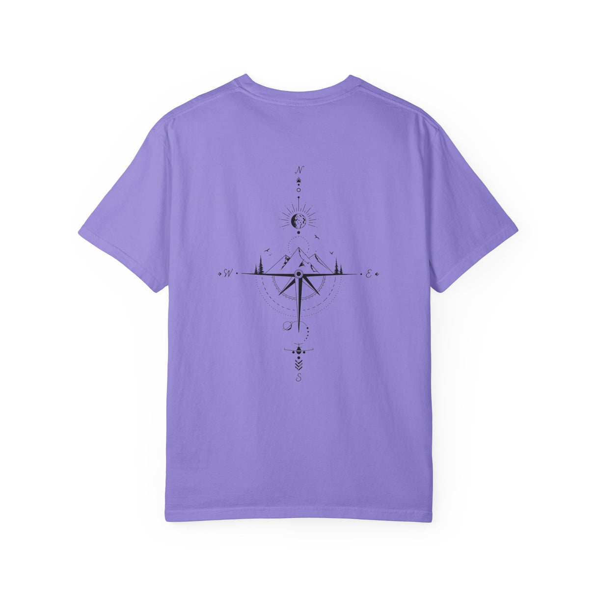 Printify Compass Tee with "True North Is Within" print, featuring a nature-inspired design on a casual t-shirt.