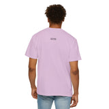 Printify Mountain Tee T-shirt featuring "Built by Nature. Shaped by Choice." slogan in the Nature Series, casual wear with mountain graphic.