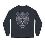 Gray Eagle Sweatshirt from Printify's Geometric Animal Series featuring "Rise Above Everything" slogan and a stylized eagle graphic.
