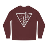 Forest Sweatshirt from Printify's Nature Series featuring deep roots and high rise design, shown in a cozy, forest-themed sweatshirt image.