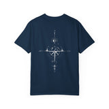 Printify Compass Tee T-shirt featuring "True North Is Within" slogan from Nature Series, casual clothing with compass graphic design.