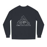 Printify Road Trip sweatshirt featuring "Nowhere to Be. Everywhere to Go." from the Nature Series, with a scenic outdoor design.