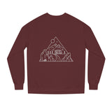 Printify Road Trip Sweatshirt from the Nature Series featuring the phrase "Nowhere to Be. Everywhere to Go." on a cozy sweatshirt.