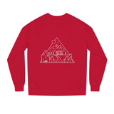 Printify Road Trip Sweatshirt from the Nature Series featuring the quote "Nowhere to Be. Everywhere to Go." displayed on a cozy sweatshirt.
