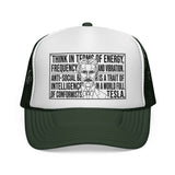 N. Tesla Trucker Hat — "Think in Terms of Energy, Frequency and Vibration." — Visionaries Series | SHOP VIVENT