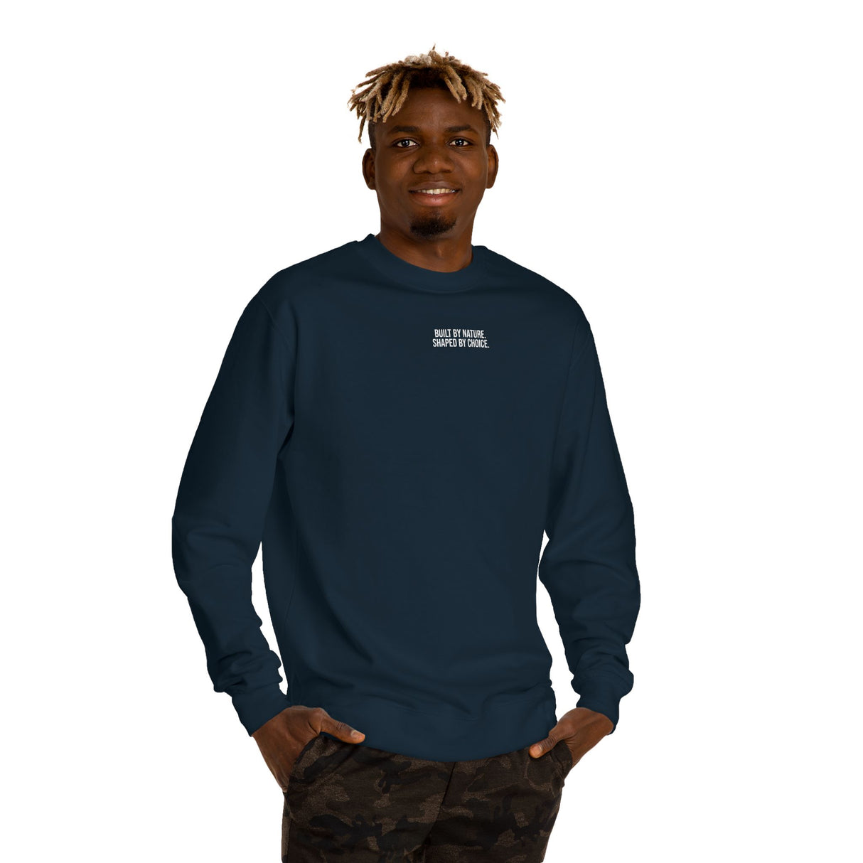 Printify Mountain Sweatshirt from Nature Series featuring outdoor mountain graphic and eco-friendly design, casual unisex style.