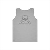 Printify Peak Tank Top from the Nature Series featuring "Built to Rise" logo, casual sleeveless tank top for activewear.
