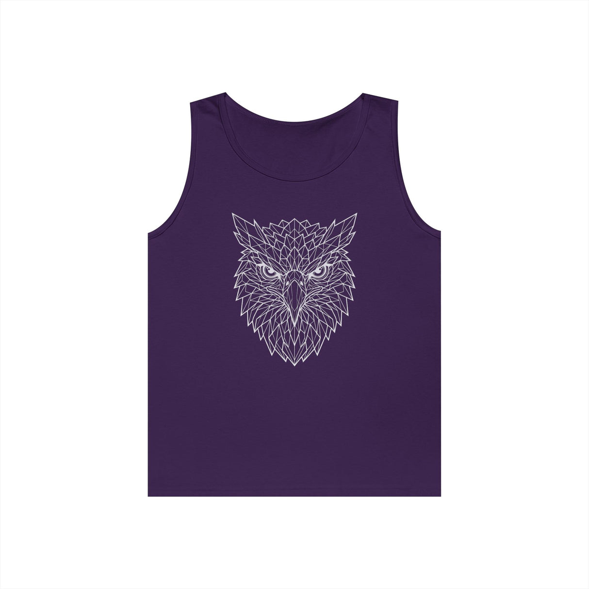 Eagle Tank Top from the Geometric Animal Series by Printify, featuring a stylized eagle design on a sleeveless tank top.