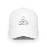 Road Trip Baseball Cap from the Nature Series by Printify, featuring a casual design and the phrase "Nowhere to Be, Everywhere to Go."