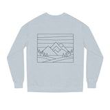 Printify Mountain Sweatshirt from the Nature Series featuring outdoor mountain design and motivational quote on soft fabric.