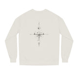 Printify Compass Sweatshirt from the Nature Series with "True North Is Within" slogan, cozy sweatshirt in soft fabric.