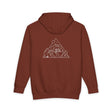 Printify Road Trip Hoodie from Nature Series featuring the quote "Nowhere to Be. Everywhere to Go." displayed on the front.