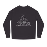 Printify Road Trip Sweatshirt from the Nature Series featuring "Nowhere to Be. Everywhere to Go." printed design.