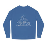 Printify Road Trip Sweatshirt from the Nature Series featuring the quote "Nowhere to Be. Everywhere to Go." on soft fabric.