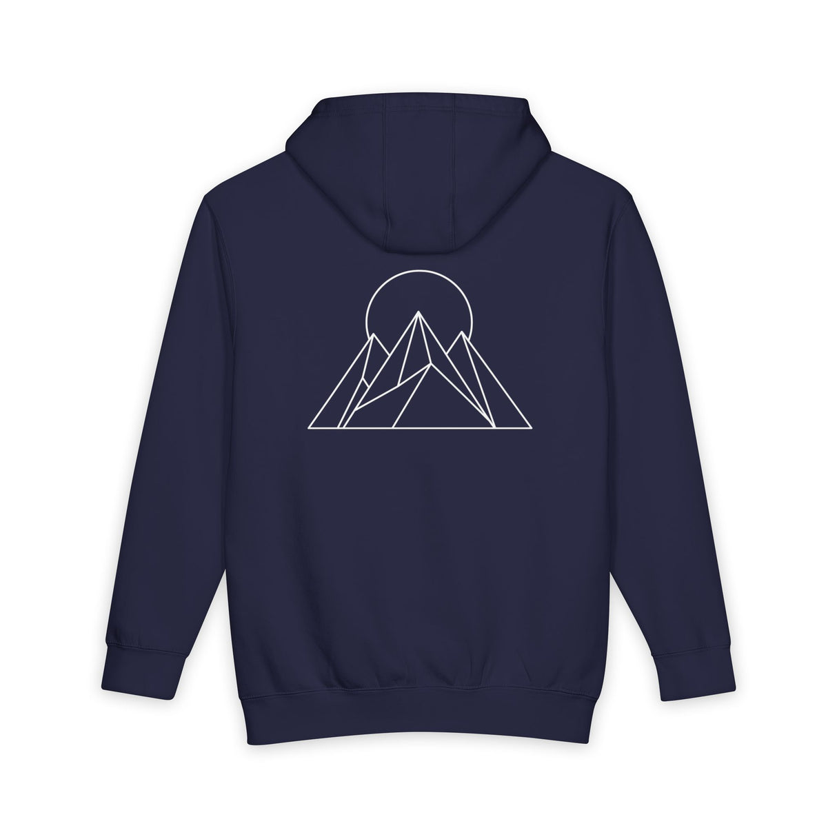 Printify Peak Hoodie from the Nature Series featuring "Built to Rise" text, in soft fabric with a nature-inspired design.