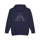 Printify Peak Hoodie from the Nature Series featuring "Built to Rise" text, in soft fabric with a nature-inspired design.